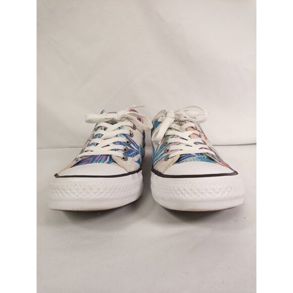 Converse Tropical Print Purple White Low Top Shoes Women's Size 9 - Picture 3 of 12